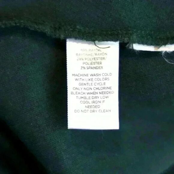 Ann Taylor LOFT Forest Green Long Sleeve Fit & Flare Mini Dress Size 4 Petite - Picture 8 of 8